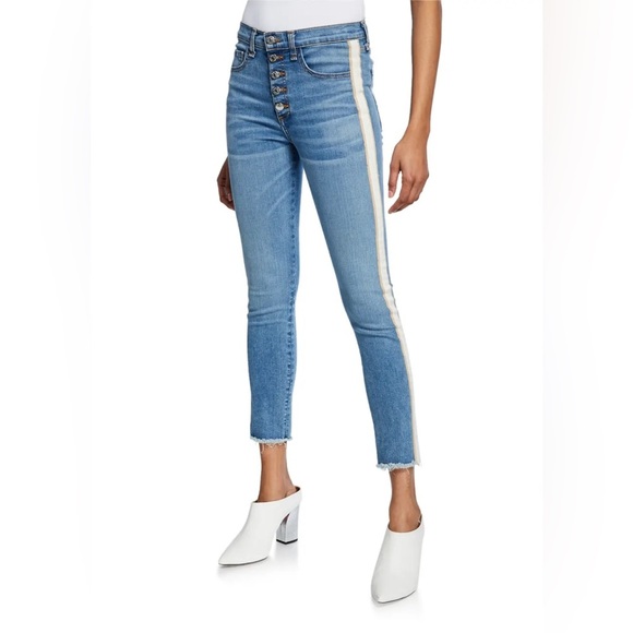 Veronica Beard Debbie 10” skinny tuxedo side , raw hem | size 25/0 - Picture 7 of 9